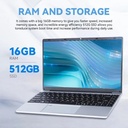 Laptop delgada 16GB RAM