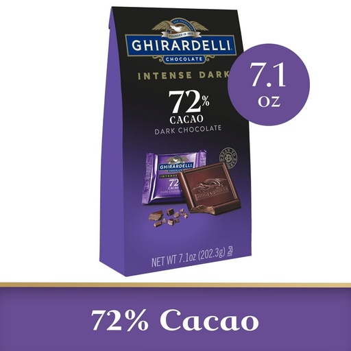 Cuadrados de chocolate oscuro 